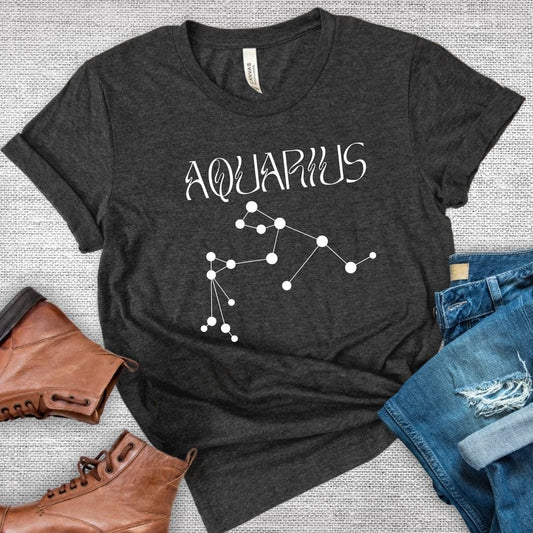 Aquarius Constellation Art Nouveau Tee