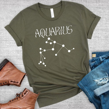 Aquarius Constellation Art Nouveau Tee