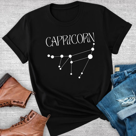Capricorn Constellation Art Nouveau Tee