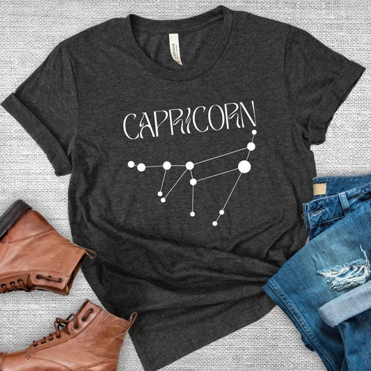 Capricorn Constellation Art Nouveau Tee