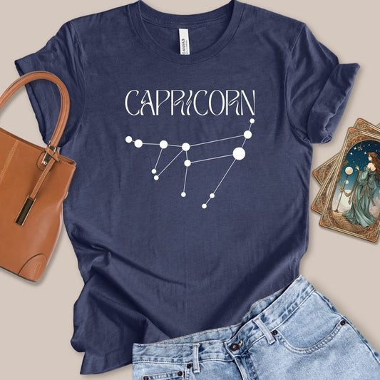 Capricorn Constellation Art Nouveau Tee