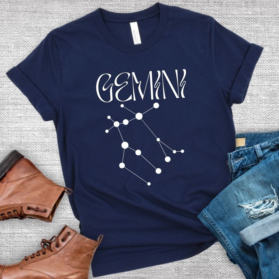 Gemini Constellation Art Nouveau T-Shirt