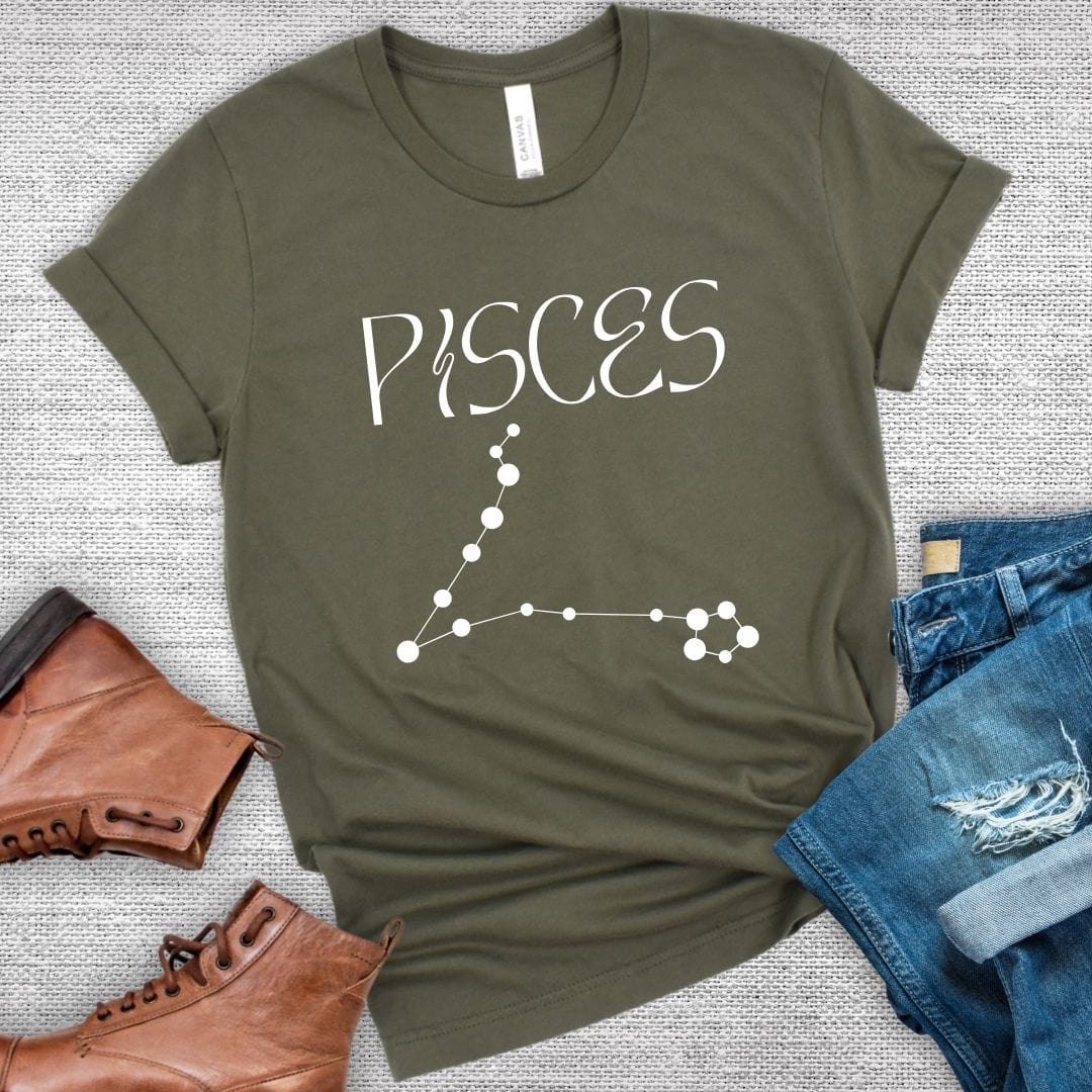 Pisces Constellation Art Nouveau Tee